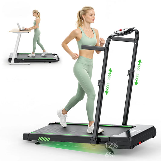 Akluer Walking Pad with 12% Auto Incline, Under Desk Treadmills for Home and Office, 2.5HP Quiet Portable Walking Pad with Smart App Scenic Routes & Bluetooth Speaker for Home Hiking